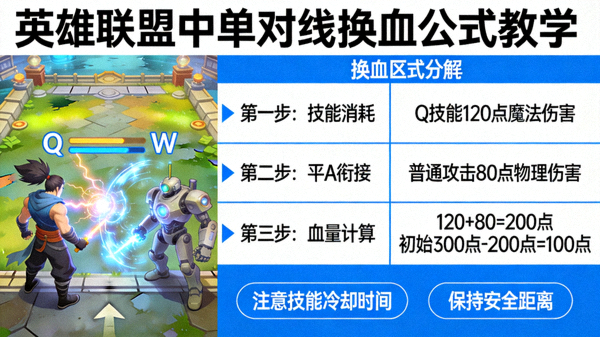 英雄联盟中单对线换血公式教学配图
