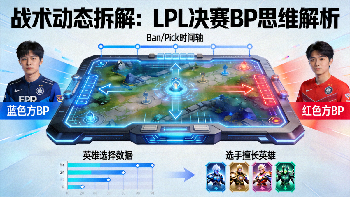 战术动态拆解沙盘正在热播的LPL决赛BP思维拆解画面